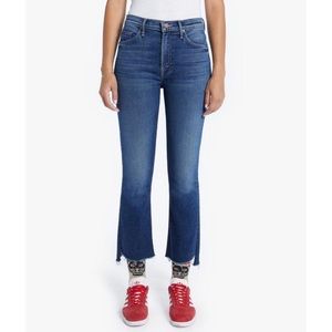Mother the insider crop step fray jeans the streets are talking size 28”